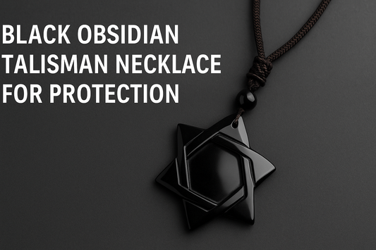 Black Obsidian Talisman Necklace for Protection and Energy Balance