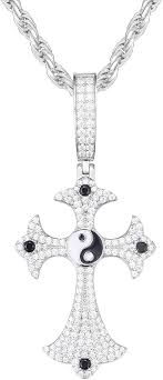 Collana ZANCAN Cosmopolitan Collana con croce Oro bianco 750 Oro rosa 750 Diamanti Uomo Collana ZANCAN Cosmopolitan Collana con croce Oro bianco 750 Oro rosa 750 Diamanti Uomo