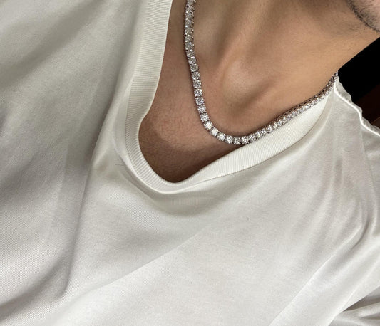 diamond tennis necklace for men