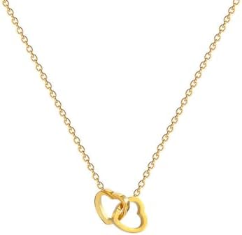 double heart necklace