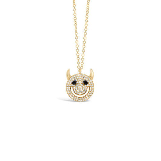 evil smiley face necklace
