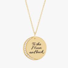 moon necklace in 22k gold
