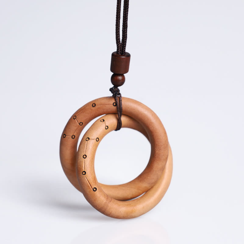 Collier pendentif en pierres de Bouddha en bois de jujube, anneau taoïste Yin Yang, cercle Qiankun, porte-bonheur, éloigne les mauvais esprits