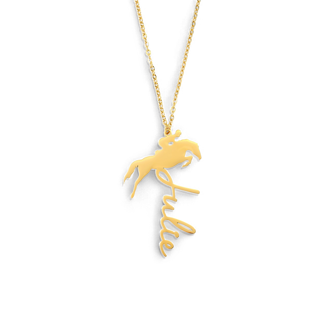 Equestrian Name Necklace