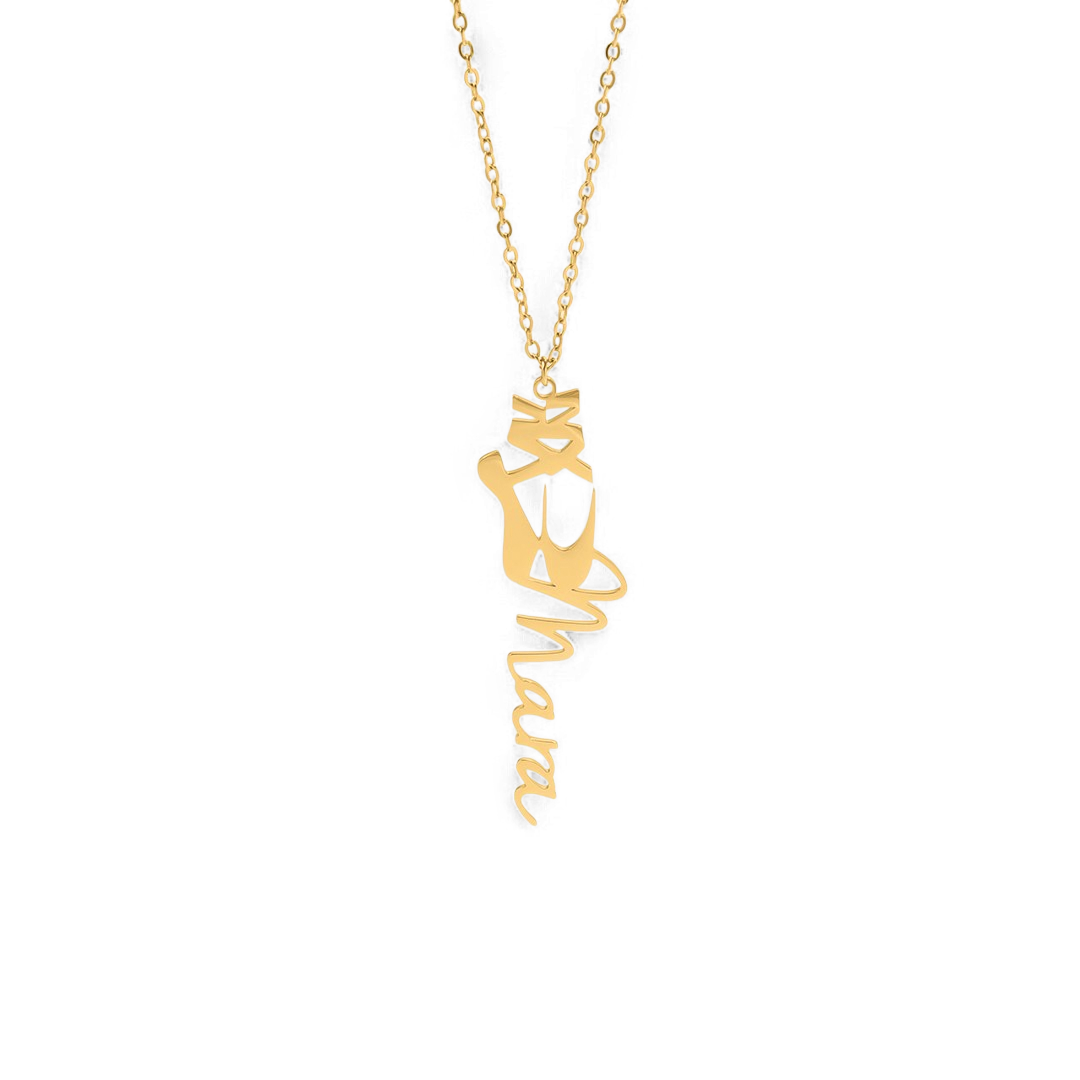 Ballet Shoes Name Necklace
