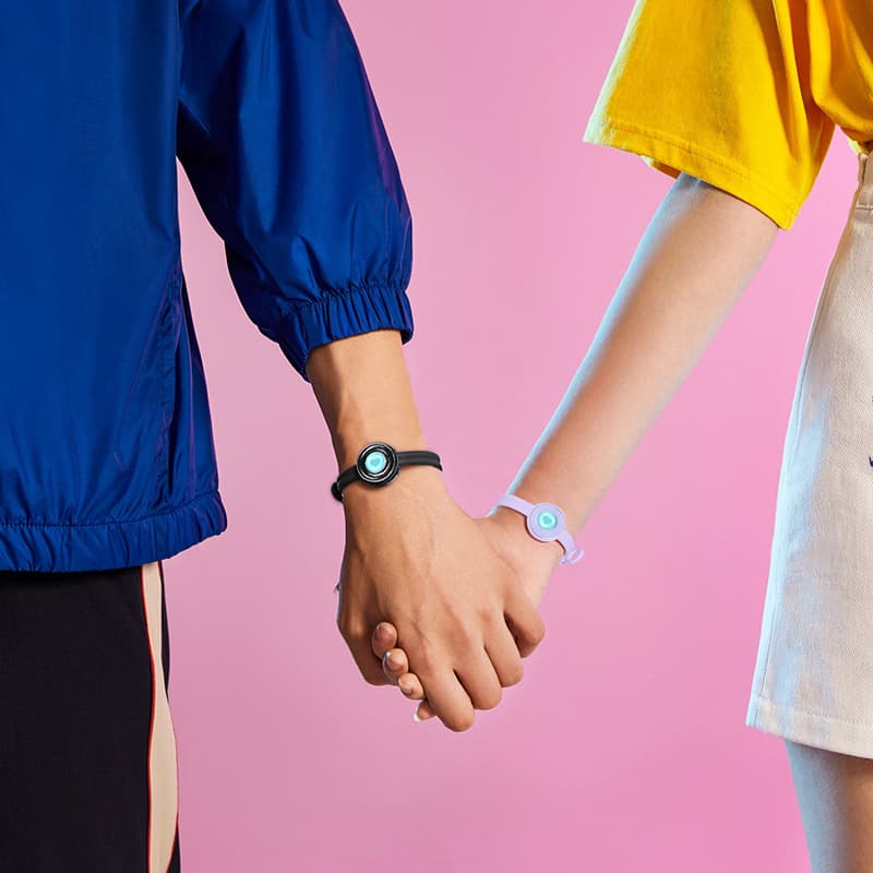 Bracelets tactiles Candy Original (noir et violet)