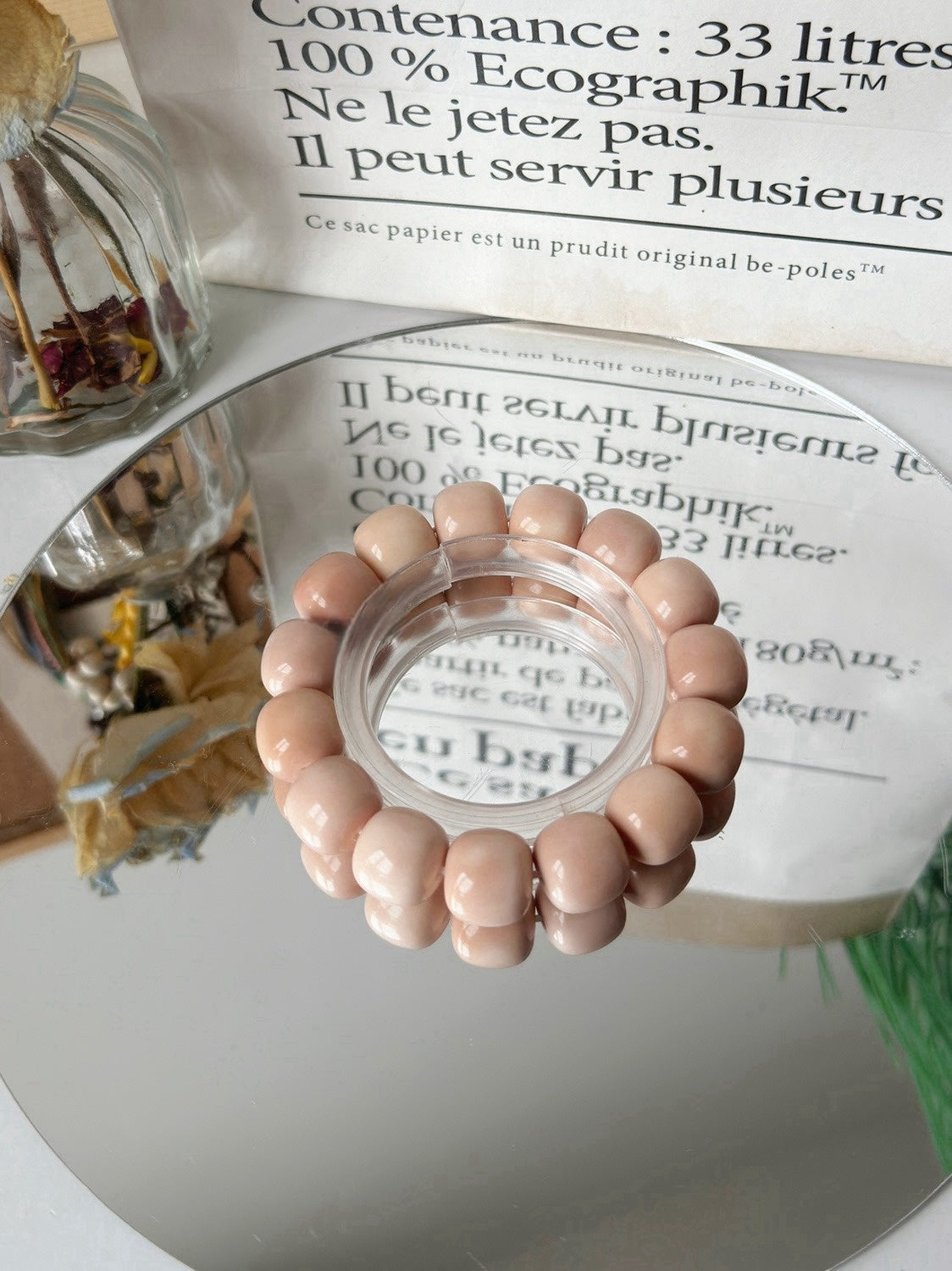 14mm Milk Strawberry Series Bodhi Bead Bracelet