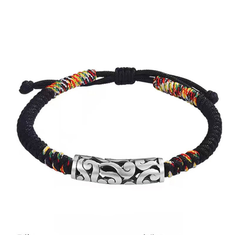 Bracelet porte-bonheur en cuivre avec pierres de Bouddha et nuages de bon augure