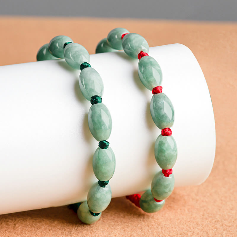 Bracelet porte-bonheur en jade et pierres de Bouddha