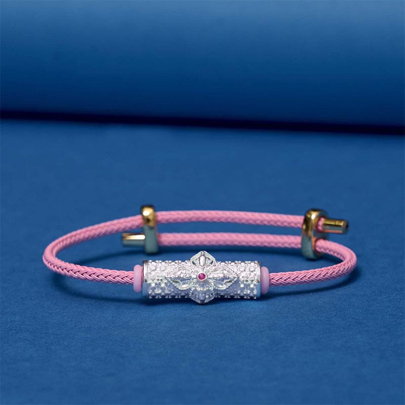 Bracelet porte-bonheur en cuivre et pierres de Bouddha, cordon rouge