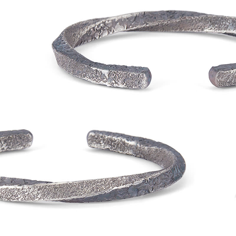 Buddha Stones Retro 999 Sterling Silber Möbius Loop Ewige Liebe Manschette Armband Armreif