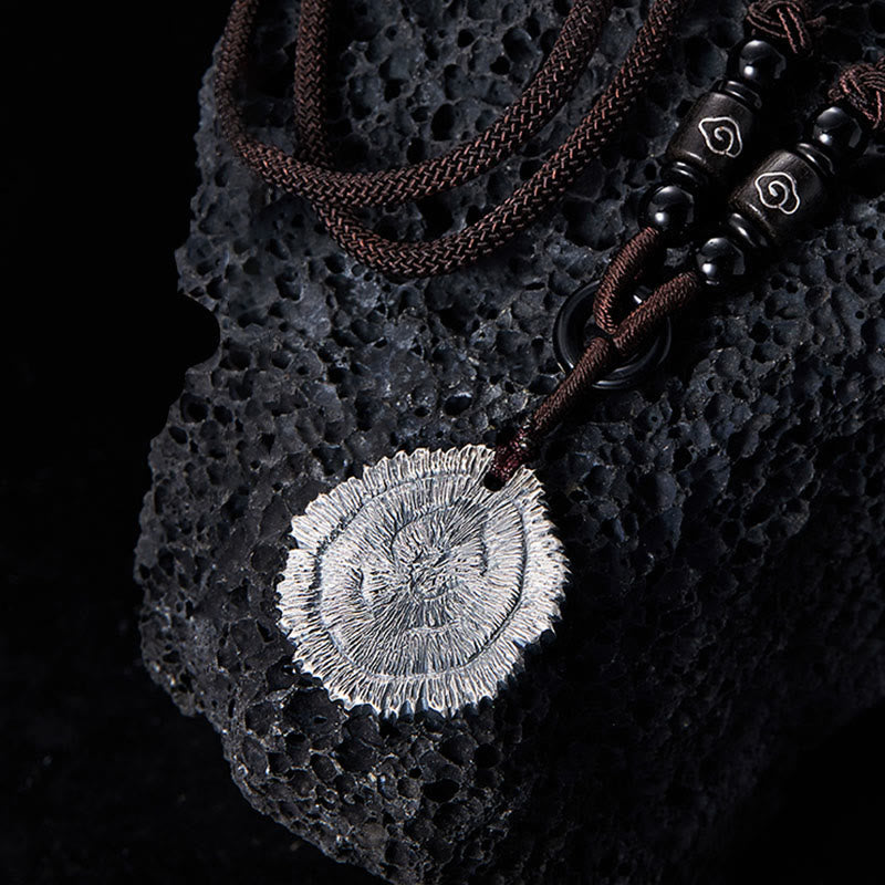 Buddha Stones 999 Sterling Silver Sophora Flavescens Cotton Rope Necklace Pendant