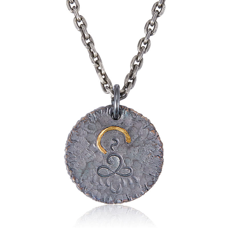 Buddha-Steine 999 Sterling Silber 999 Gold 925 Sterling Silber Buddha-Statue Lotus Halskette Anhänger