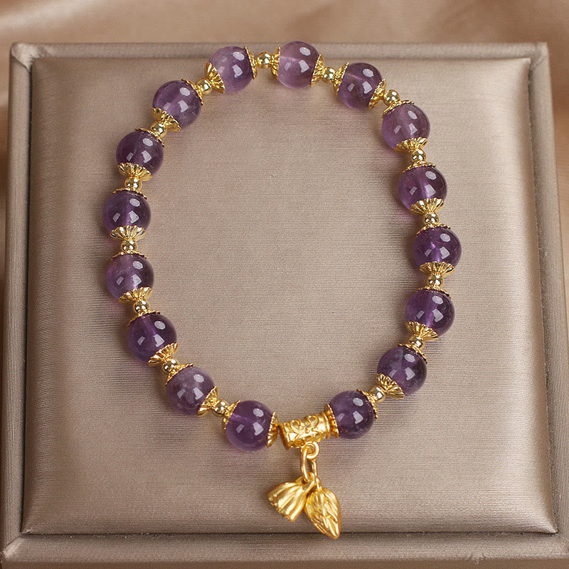 Buddha Stones Amethyst erhöht den Adel Armband