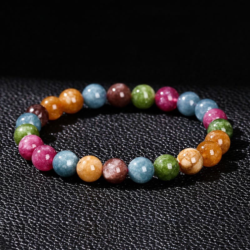 Bracelet positif en tourmaline multicolore Buddha Stones