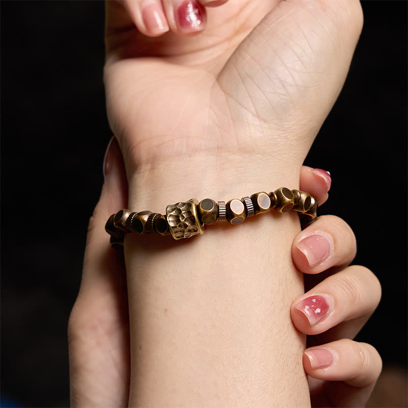 Buddha Stones Kupfer Meteoritenmuster Balance Armband