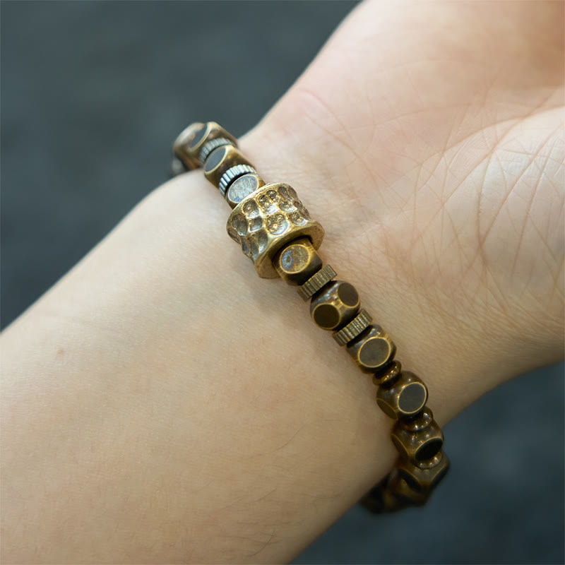 Buddha Stones Kupfer Meteoritenmuster Balance Armband