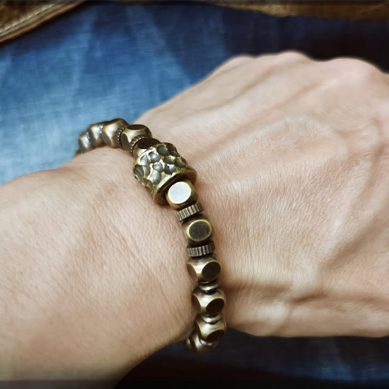 Buddha Stones Kupfer Meteoritenmuster Balance Armband