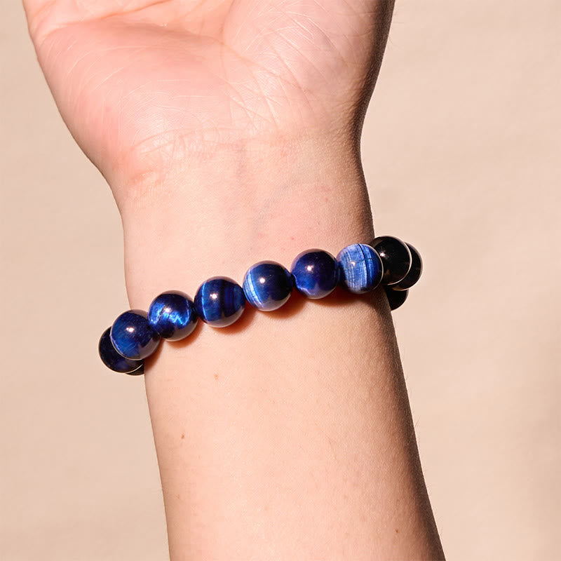 Buddha Stones Blue Tiger Eye Protection Bracelet