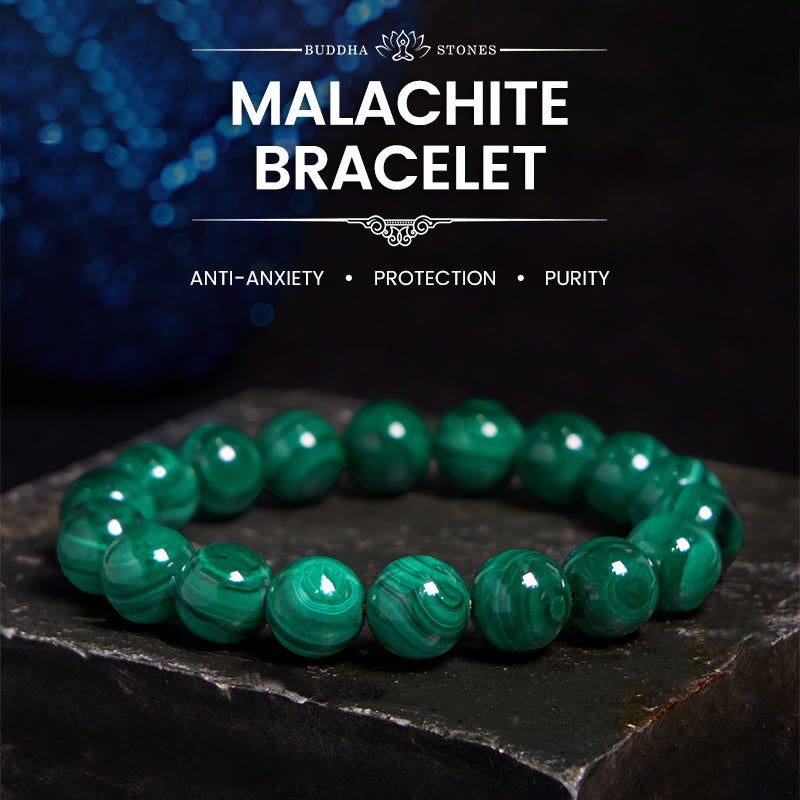 Buddha Stones Natural Malachite Protection Calmness Bracelet