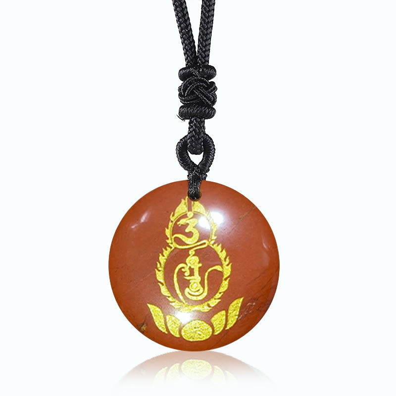 Collier pendentif en obsidienne noire, pierres de Bouddha, motif de piédestal, calebasse, lotus, protection Vajra, mantra, cristal naturel, divers, accomplissement