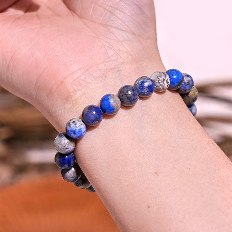Bracelet calme et tranquillité de la série bleue « Laissez le passé aller » de Buddha Stones