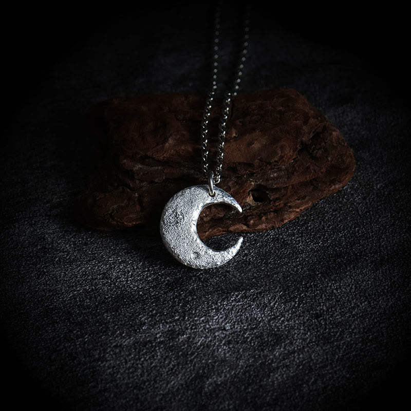 Collier pendentif en argent sterling 999 avec pierres de Bouddha et équilibre lunaire