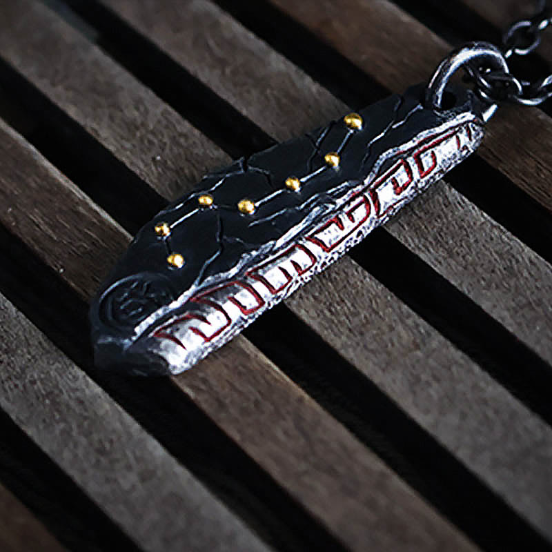 Collier pendentif en argent sterling 999 avec pierres de Bouddha et balance de la Grande Ourse