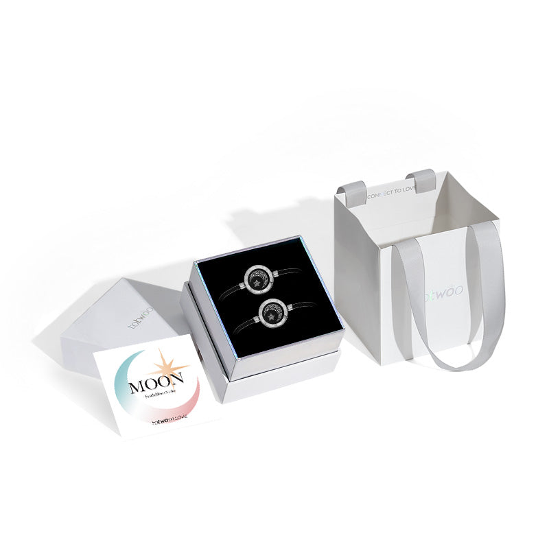 Bracelets Moon & Star Touch avec corde Milan (noir + noir)