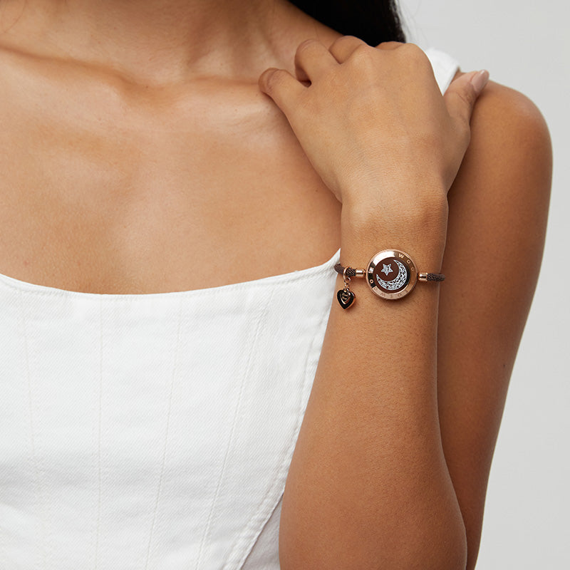 Bracelets Moon&Star Touch avec corde Milan (marron + marron)