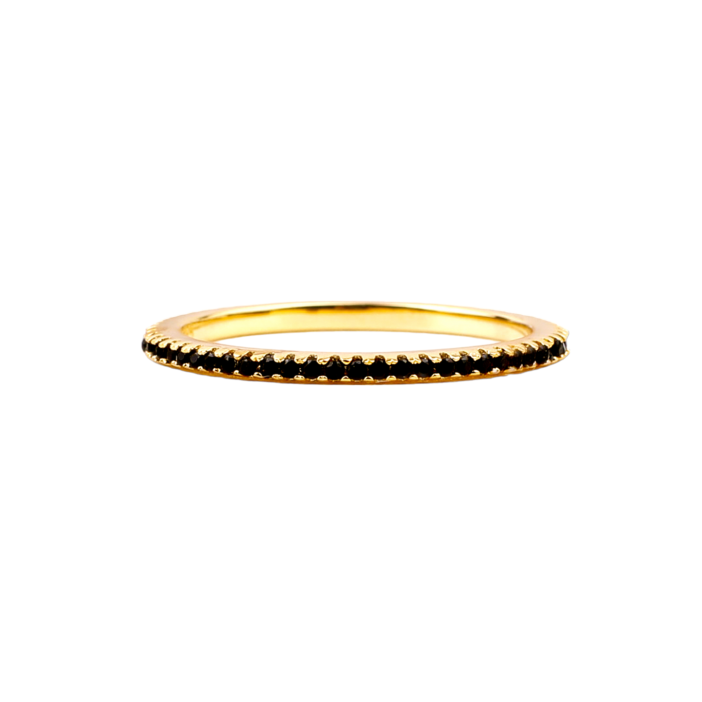 Bague d'éternité en diamant noir