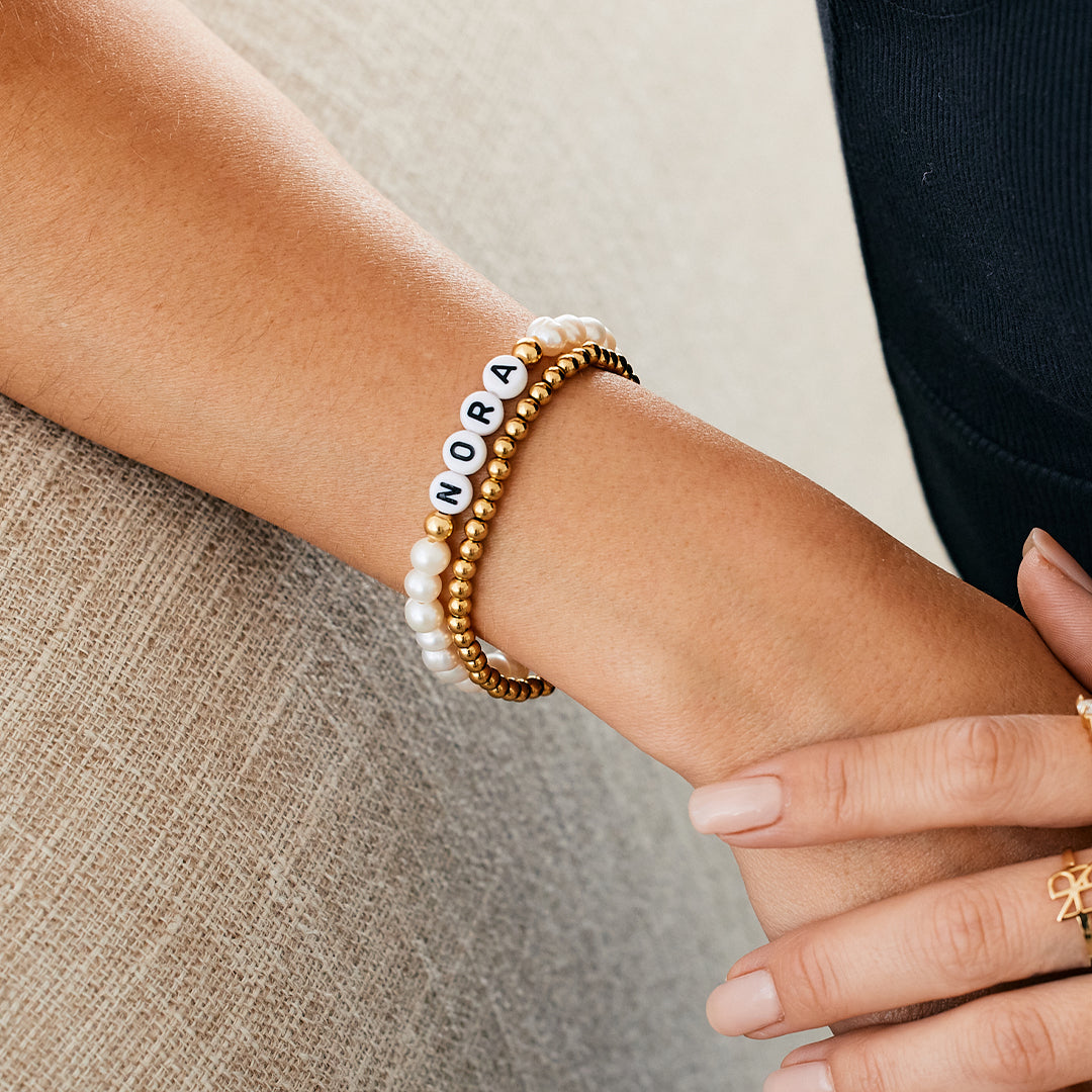 Custom Pearl Beaded Friendship Bracelet