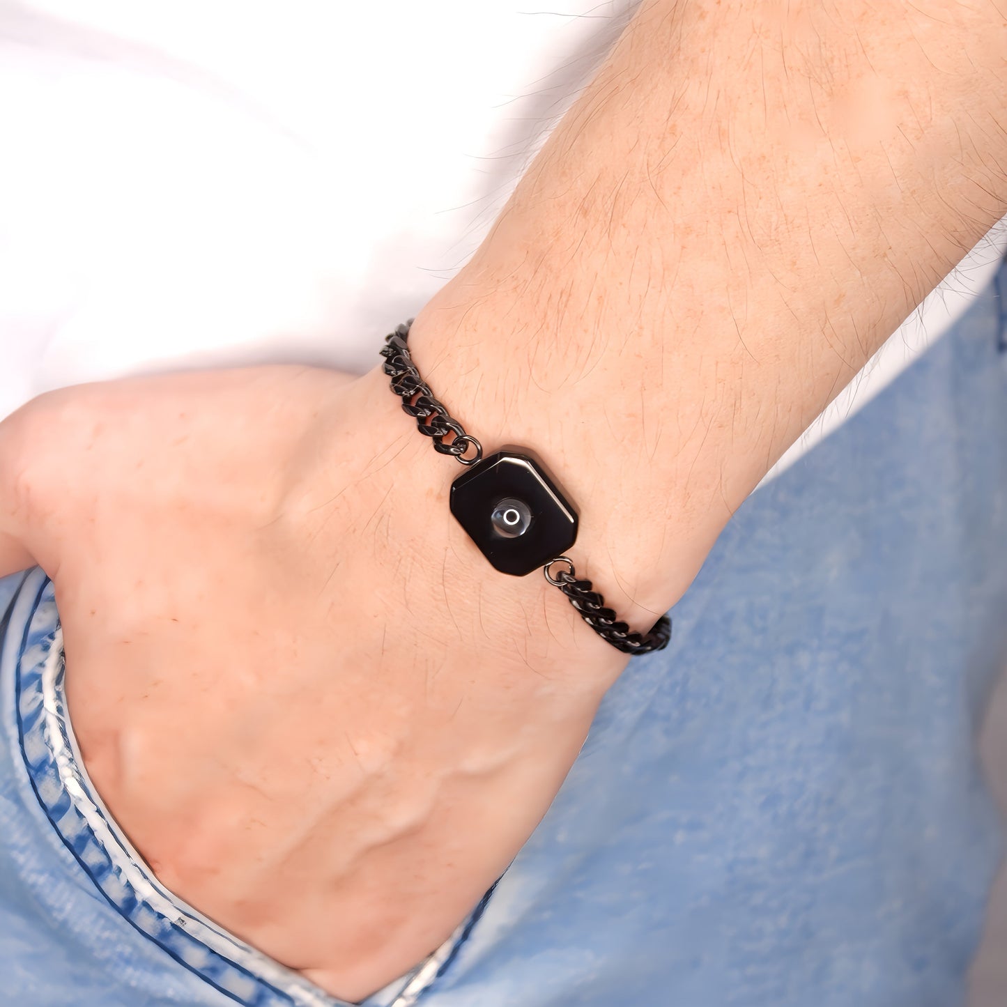 Bracelet de projection à pendentif carré