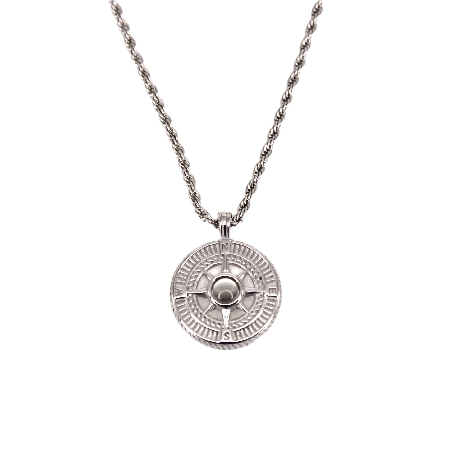 Round Compass Projection Necklace