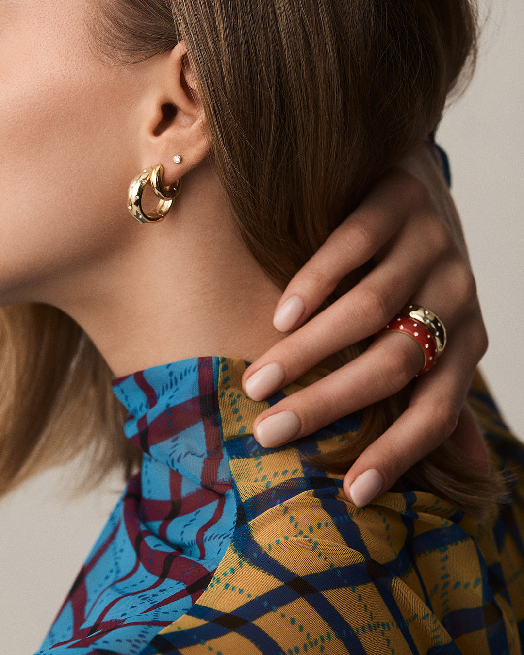 Créoles scintillantes de Noël