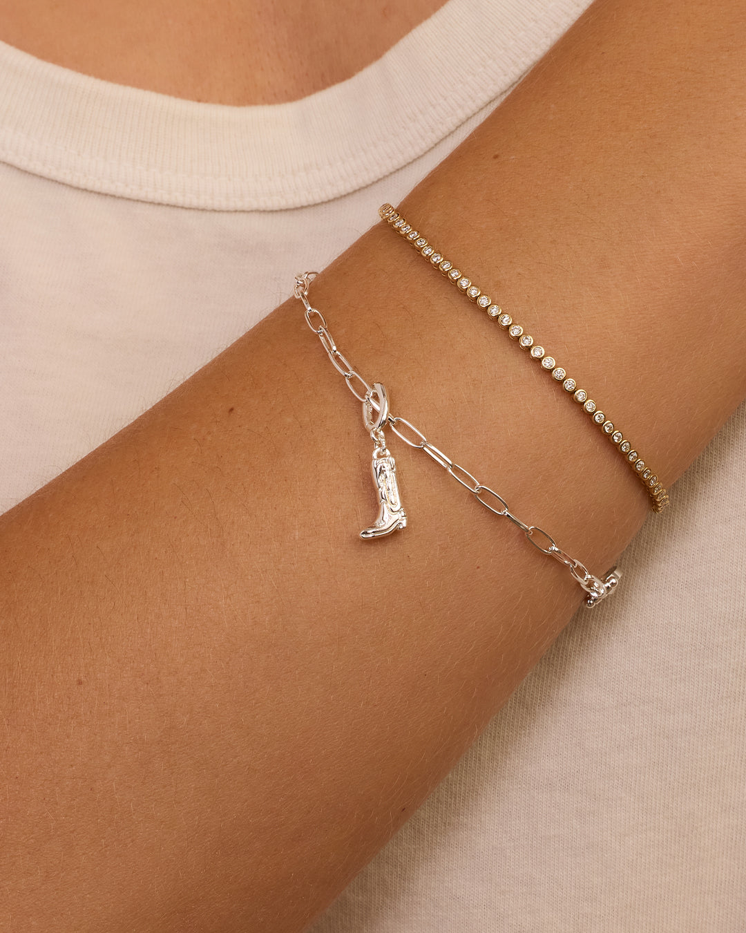 Breloque Parker en forme de botte de cowboy