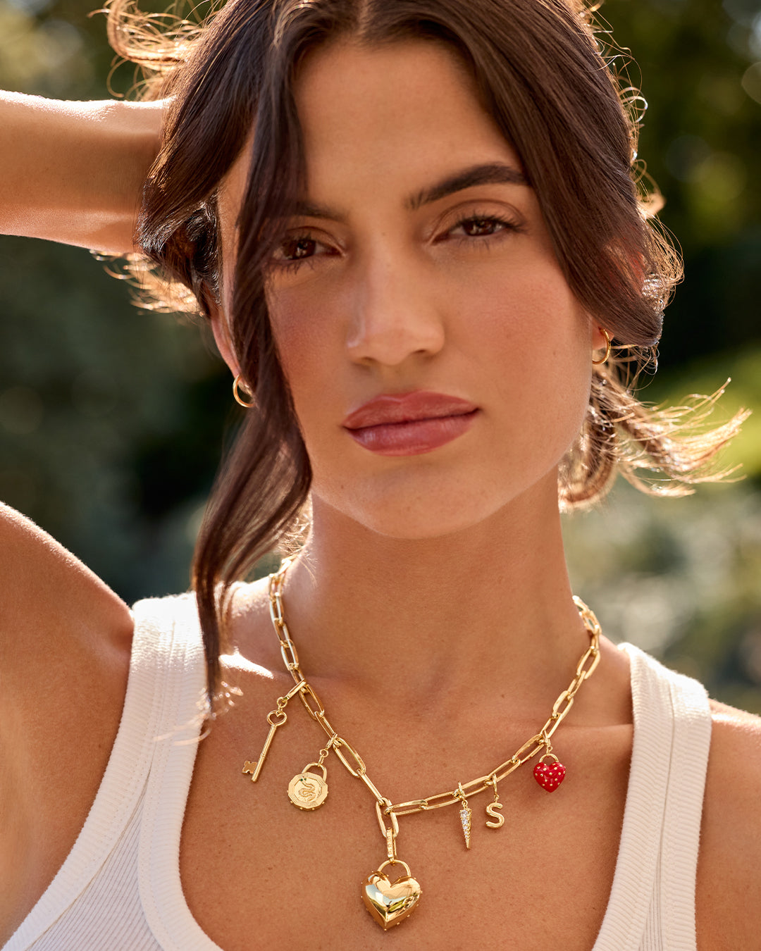 Breloque en forme de clé en forme de cœur