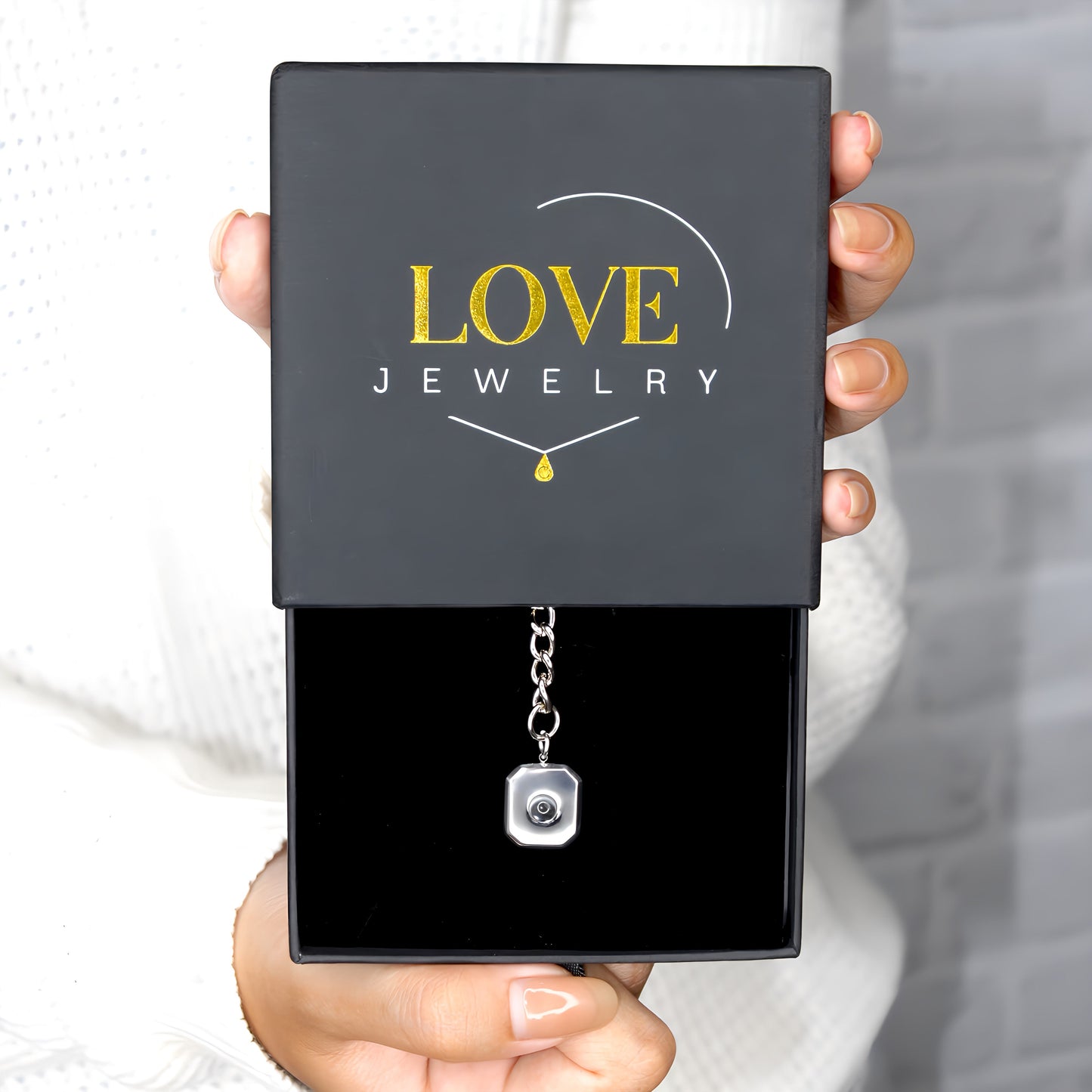 Porte-clés à projection carrée