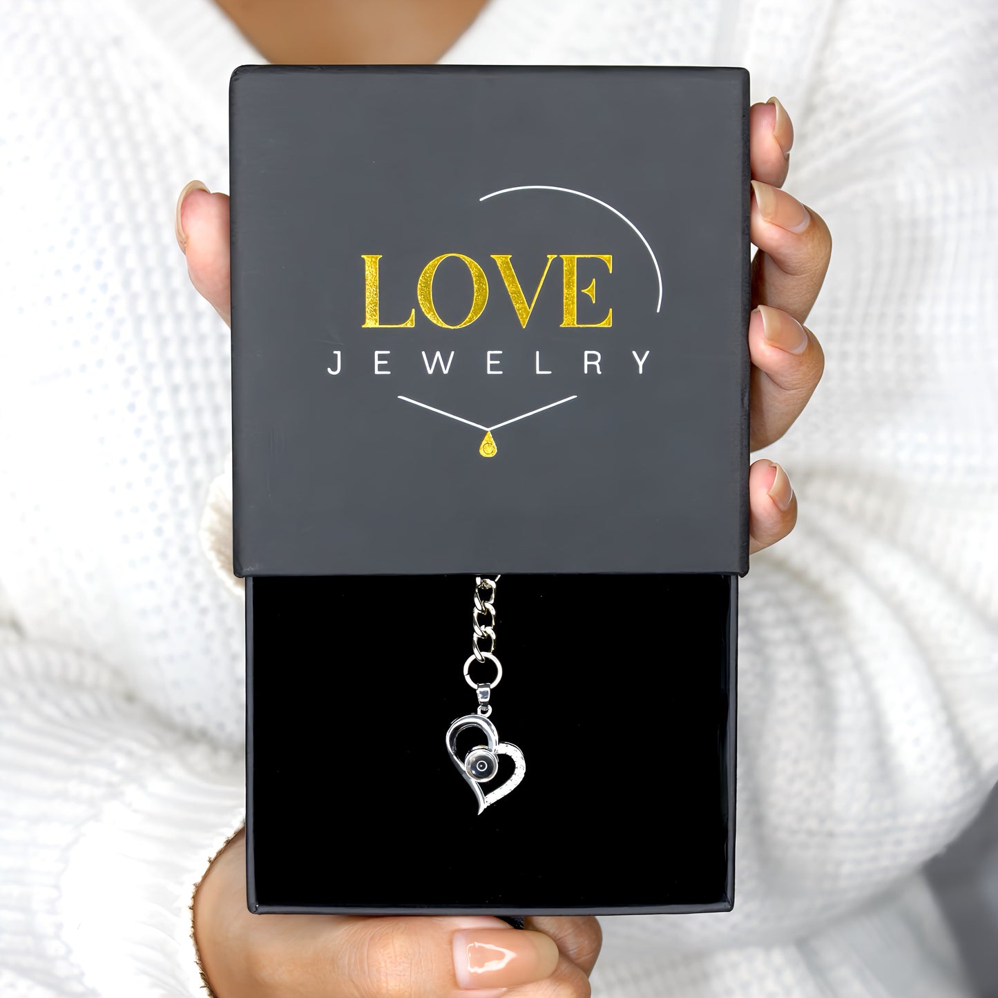 Ich liebe dich Projektions-Schlüsselanhänger