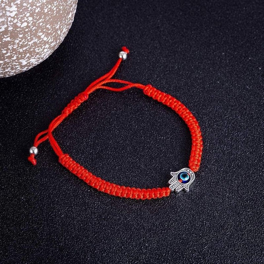 Bracelet main de Fatima en fil rouge - Protection contre le mauvais œil