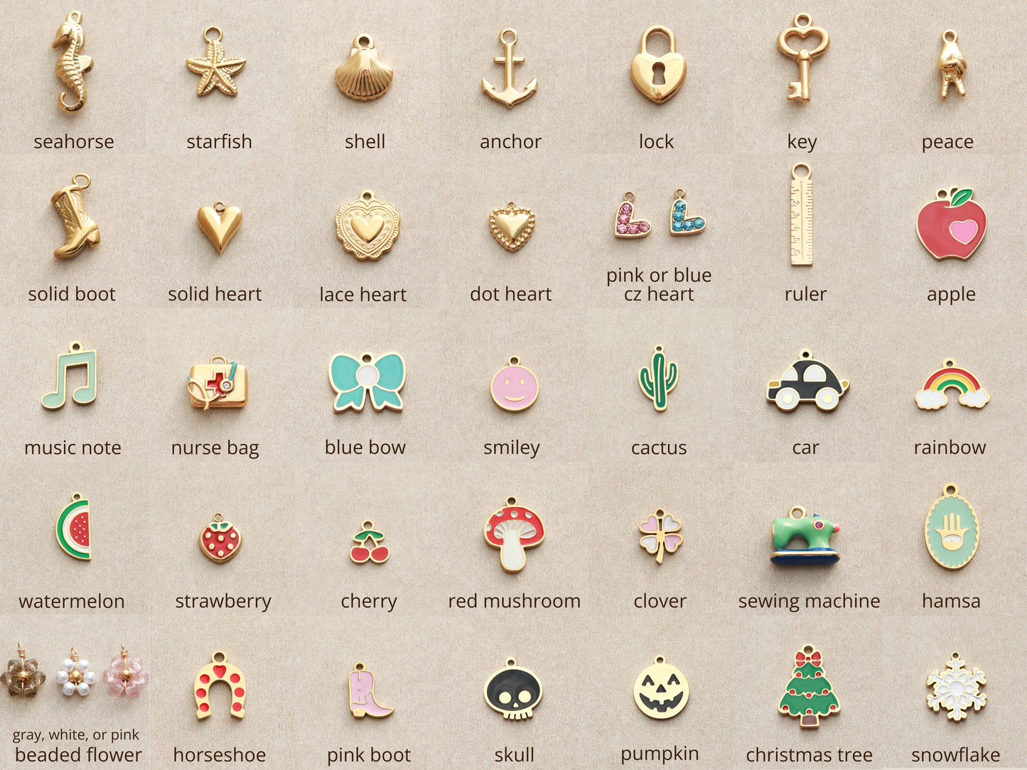 Spring Ring Charm Necklace
