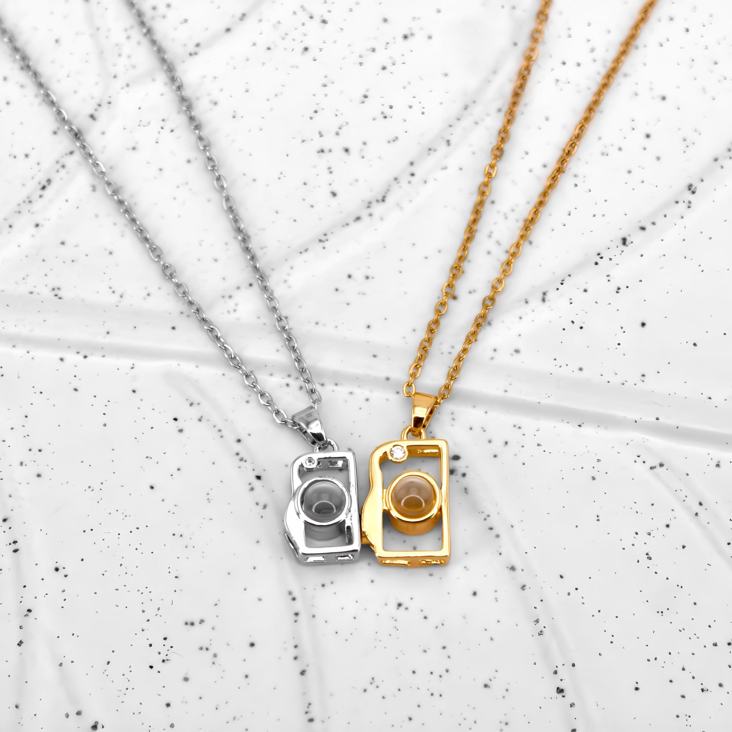 Camera Pendant Projection Necklace