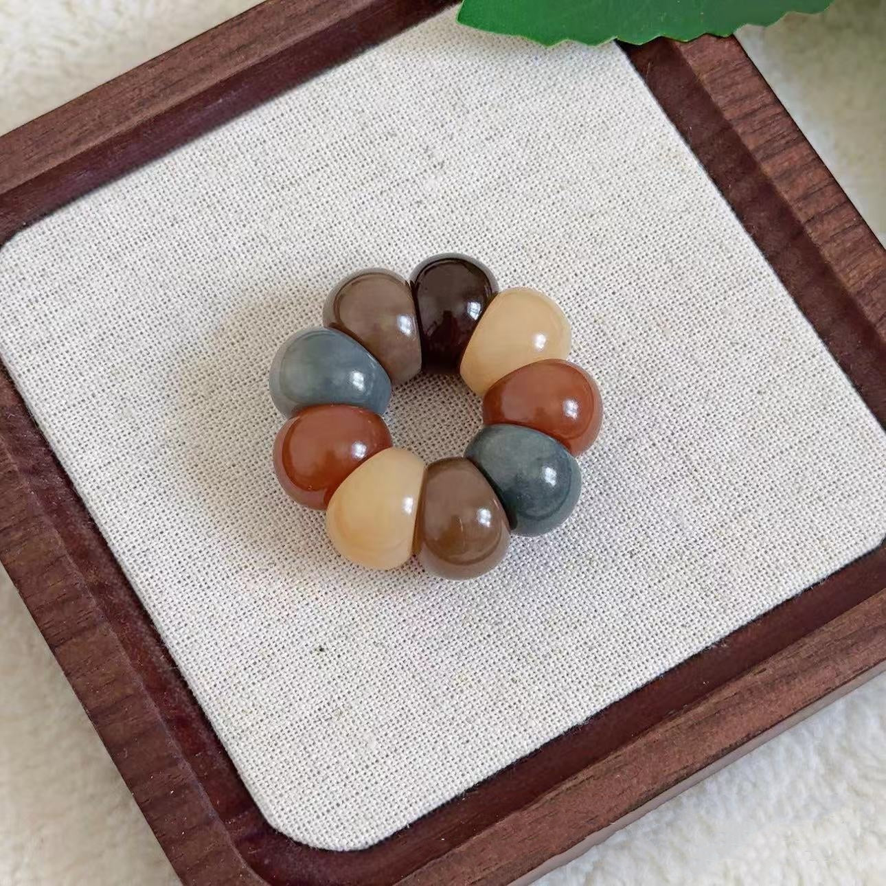 New Milky Strawberry-Colored Garlic Bodhi Bracelet 14MM (Multiple Colors Available)