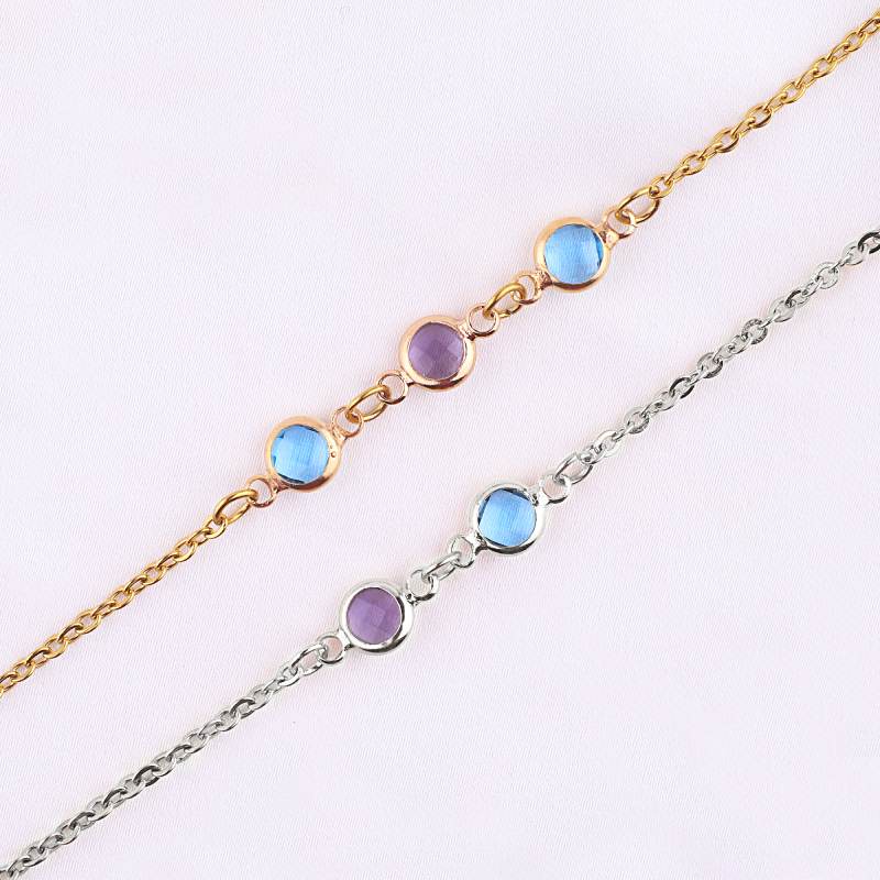 Personalized Birth Stone Bracelet