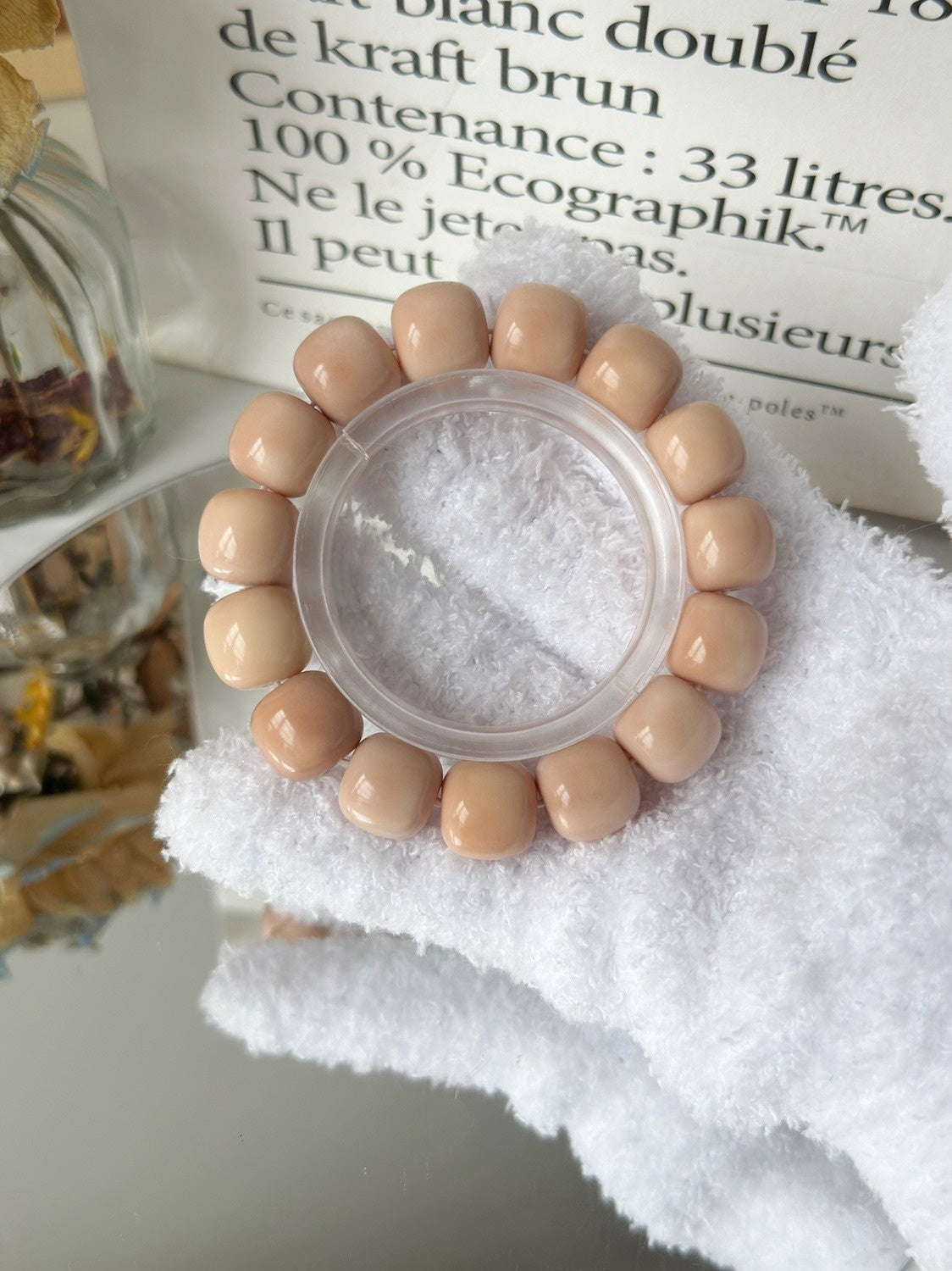 14mm Milk Strawberry Series Bodhi Bead Bracelet