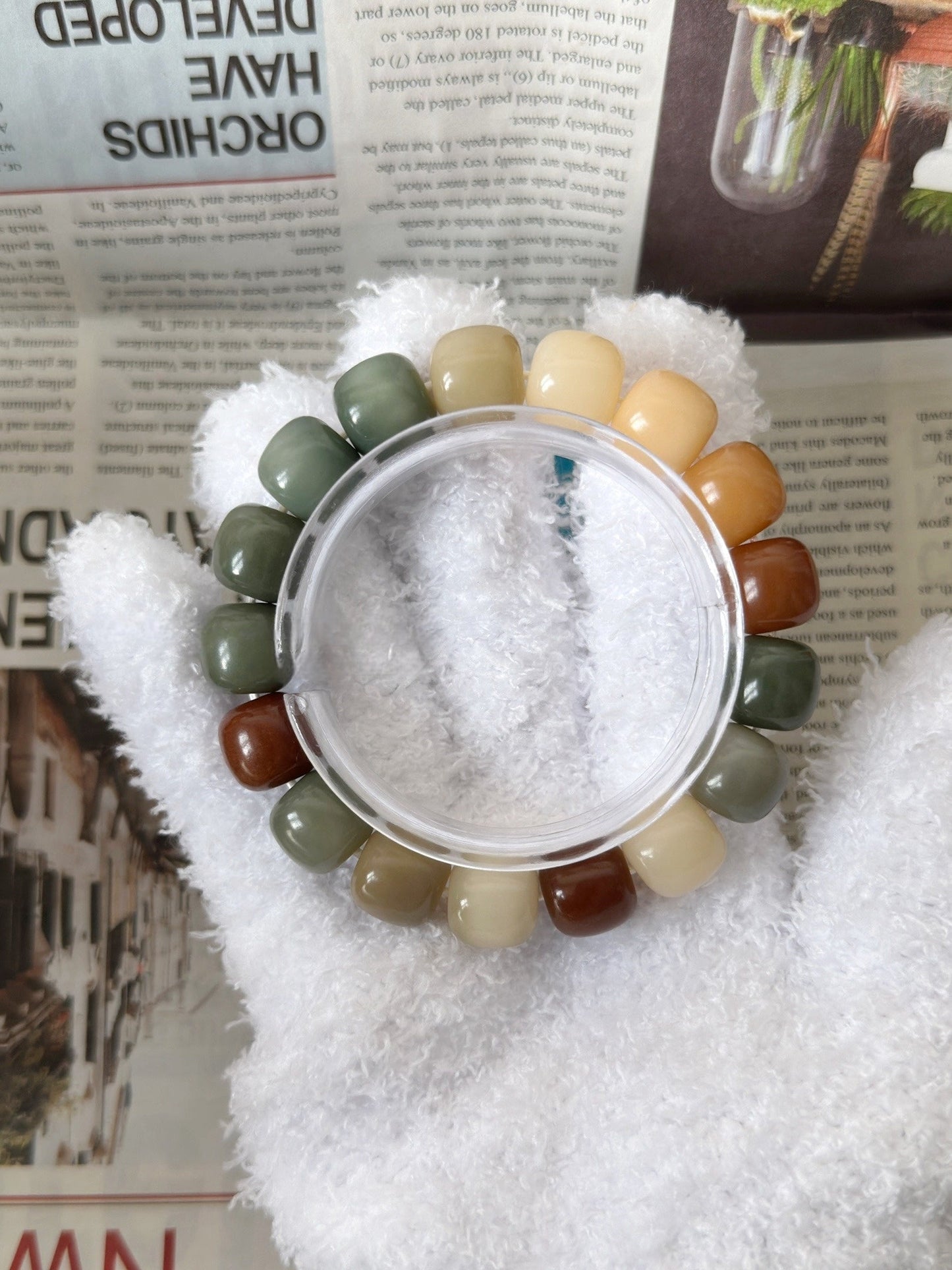 Bracelet de perles Bodhi multi-trésors de grande taille de 14 mm (disponible en plusieurs couleurs)