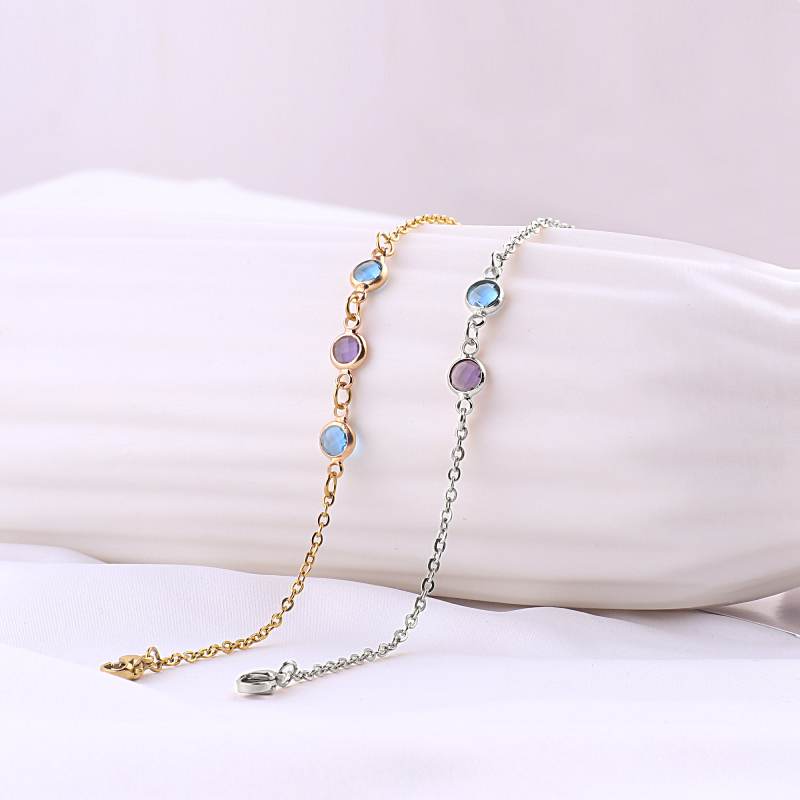 Personalized Birth Stone Bracelet