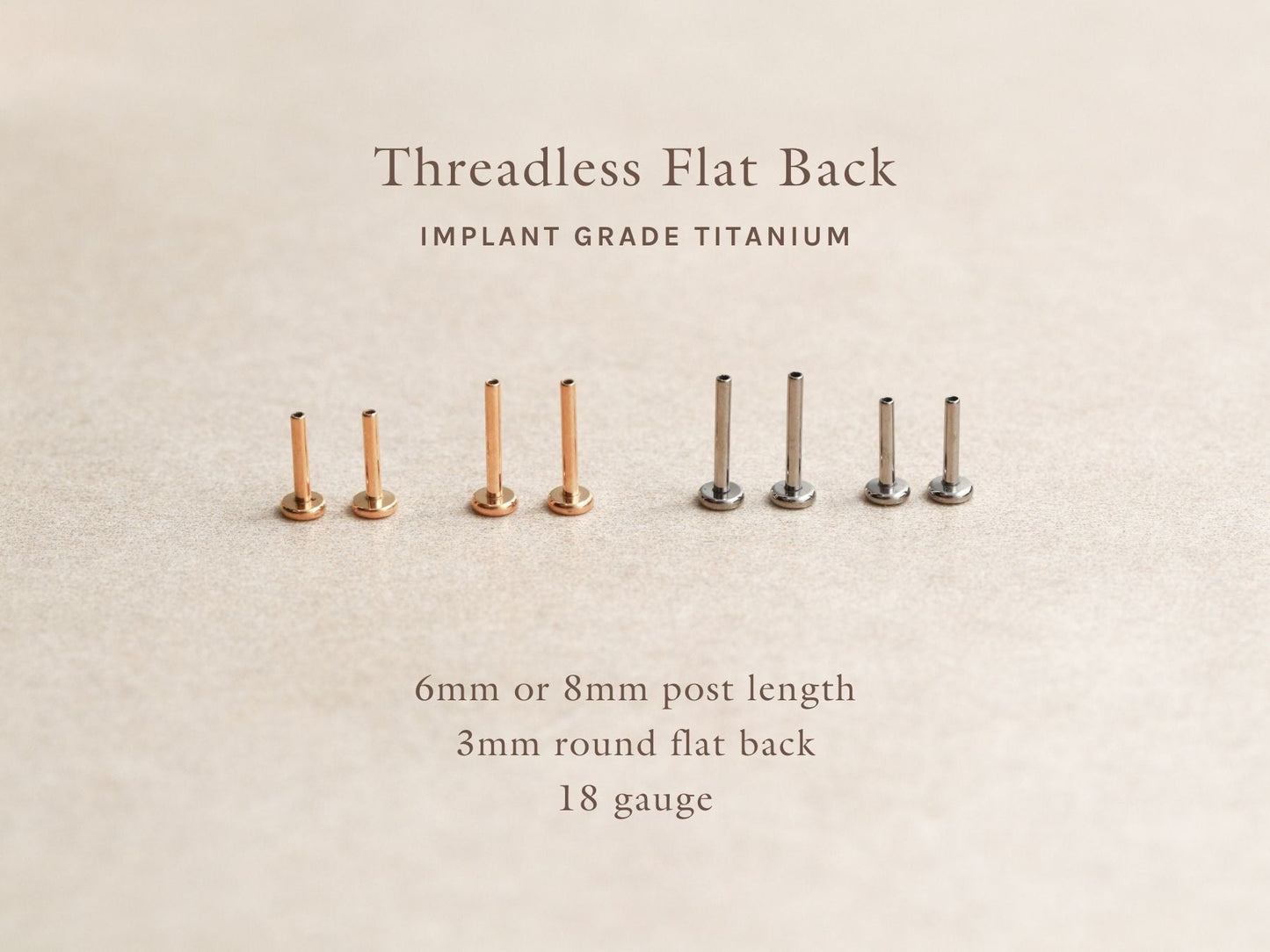 Opale ronde - Dos plat en titane