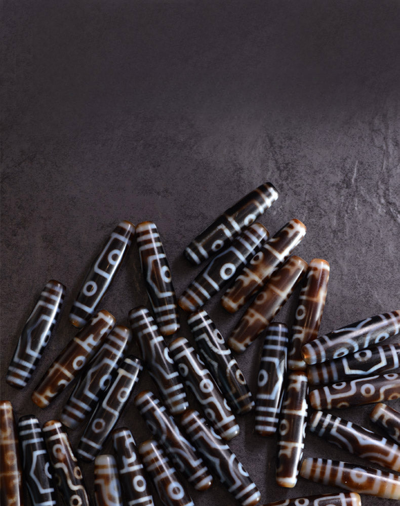 Tibetan Agate Dzi Beads Pendant 54mm