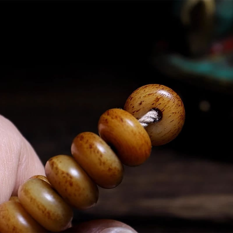 Bracelet tibétain en pierres de Bouddha, 108 perles de Mala, os de yak, perles Dzi, neuf palais, huit diagrammes, charme et force